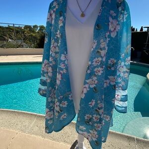 Blue and White Kimono Cover